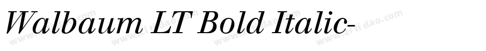 Walbaum LT Bold Italic字体转换